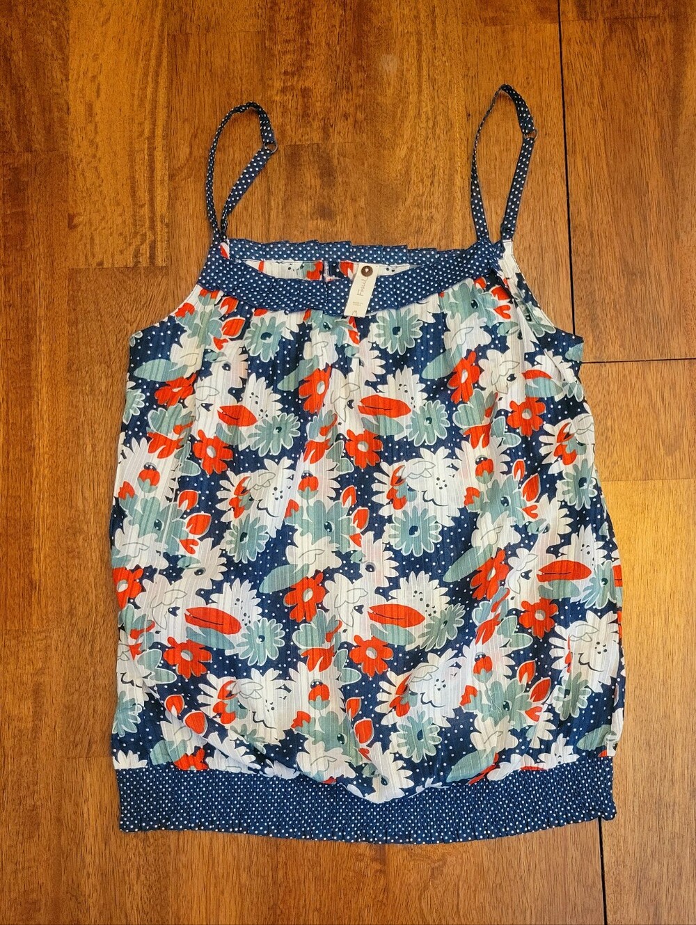 Fossil Navy Floral Camisole Top